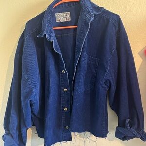 Vintage Urban Frontier Blue Corduroy Shirt
